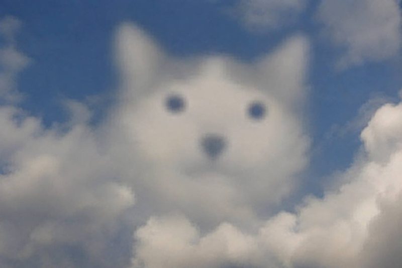 CET appearing as a cloud in the sky
